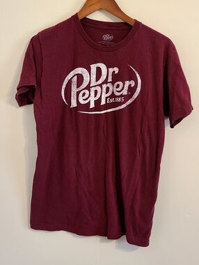 Maroon Dr. Pepper Logo T-Shirt